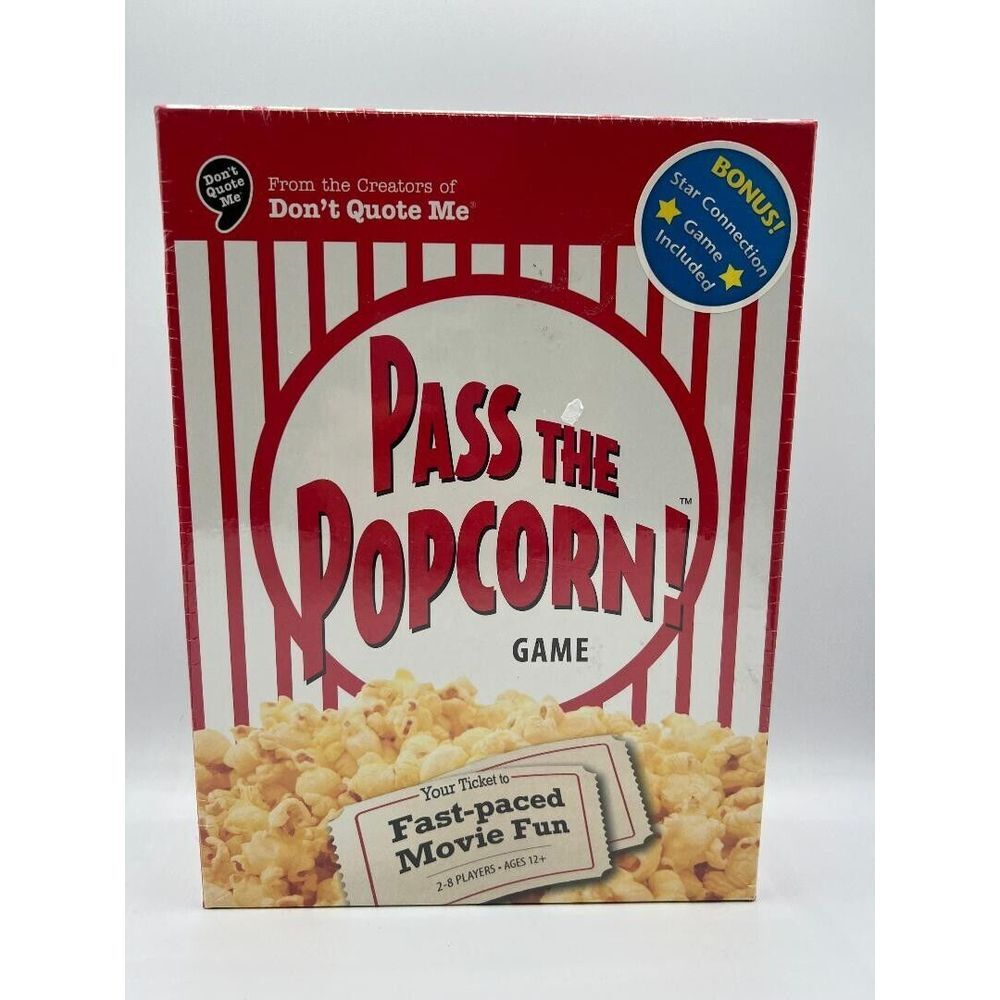 Pass the Popcorn Game with Bonus Retro Booster Pack 80's & 90's Theme Pack